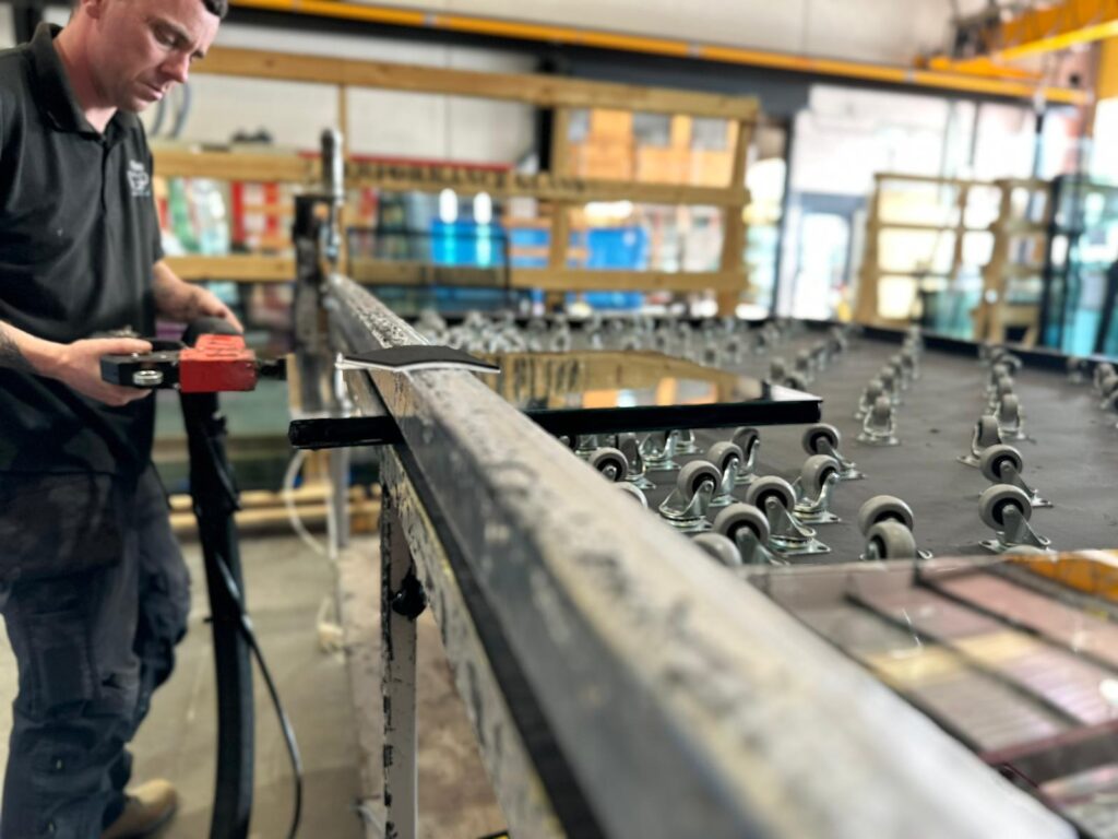 man working in factory
