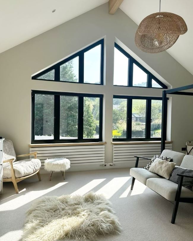 aluminium window with toughened glass