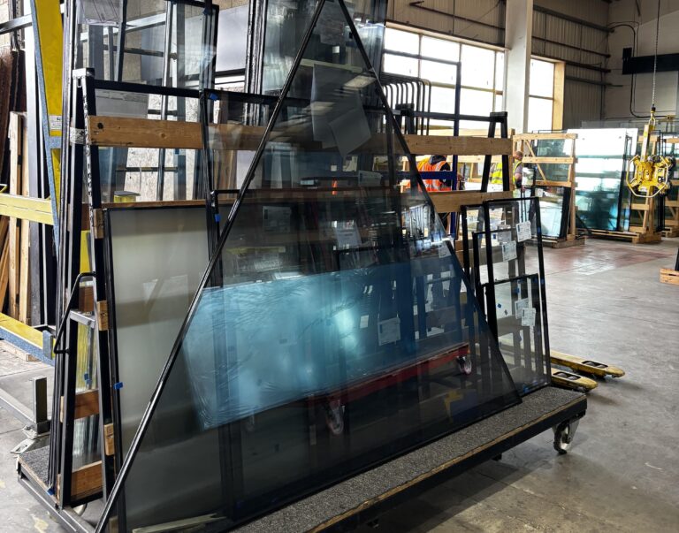 blue self-clean glass