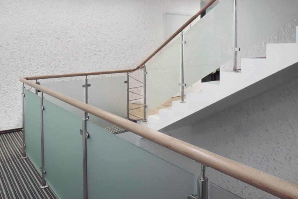 frosted glass balustrade